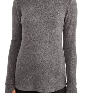 Cuddl Duds Charcoal Long Sleeve Crew
